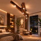 Tree Branch Ceiling Light – Solid Wood Pendant Light for Modern Home