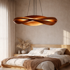 Sculptural Wooden Pendant Light – Handcrafted Organic Modern Design