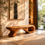 Sculptural Bench – Solid Wood Wooden Bench for Modern Home
