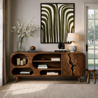 Solid Wood TV Stand – Modern Natural Media Console