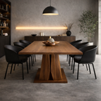 Sculptural Dining Table – Handmade Solid Wood Table for Modern Dining Room