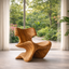 Organic Statement Chair – Sculptural Solid Wood Chair for Modern Living Room