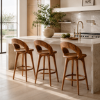 Wooden Bar Stool – Solid Wood Counter Chair for Kitchen Island