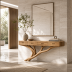 Sculptural Branch Wood Console Table
