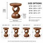 Twisted Planter Stand – Solid Wood Plant Stand for Indoor and Outdoor Decor