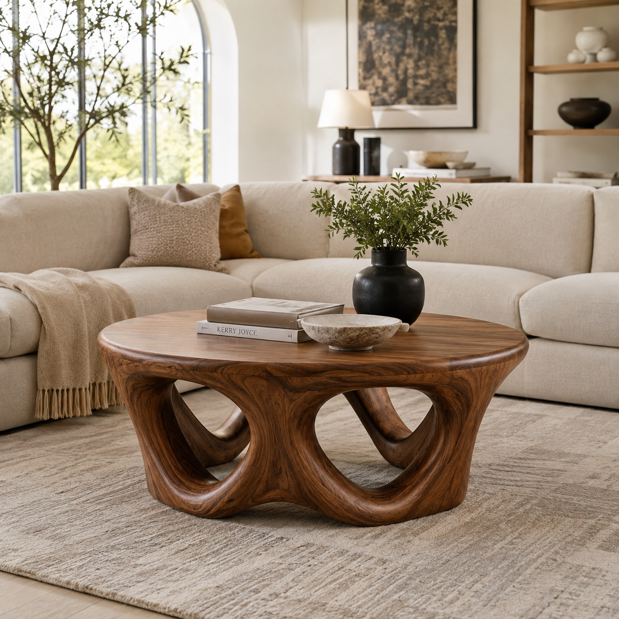 Sculptural Organic Wood Coffee Table