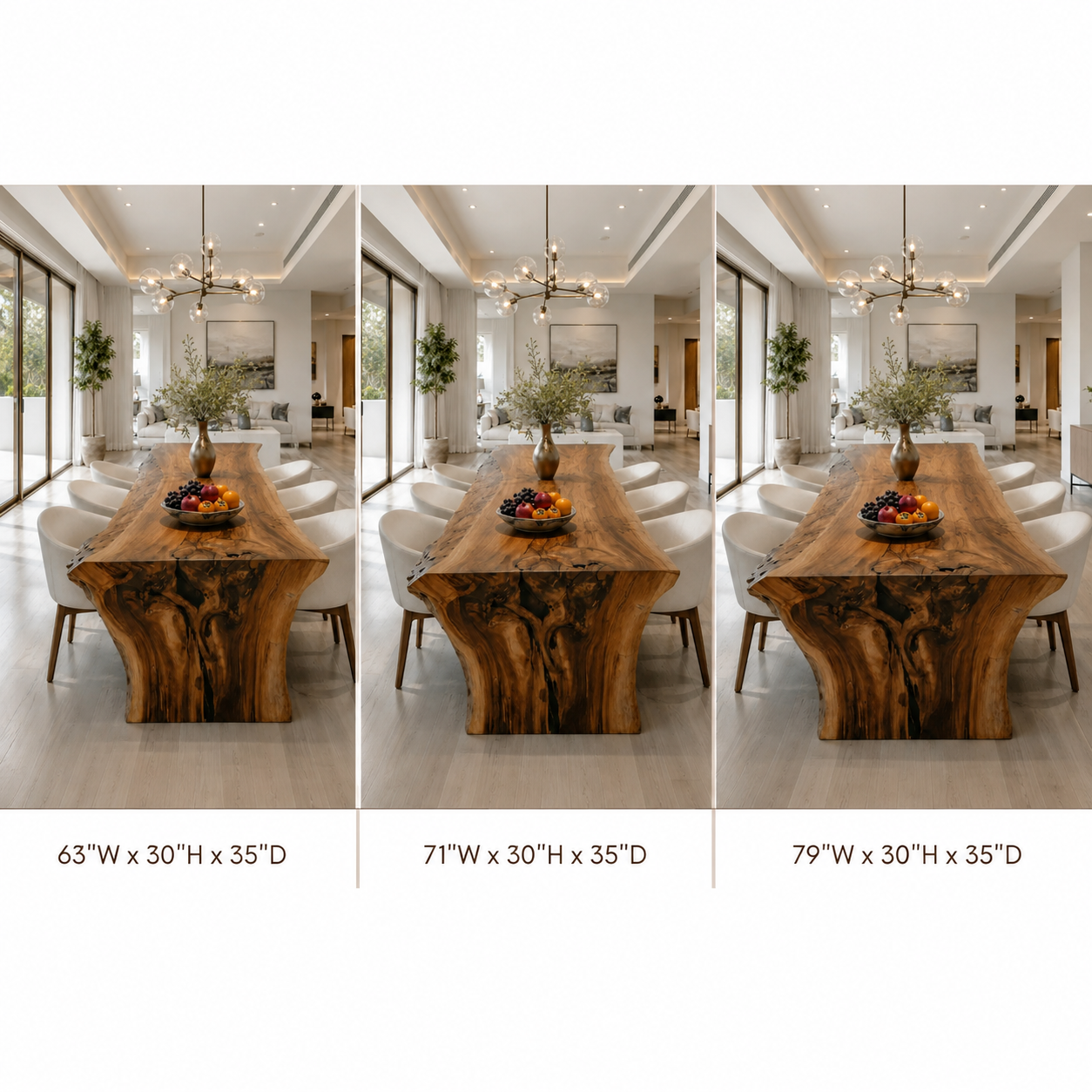 Live Edge Dining Table – Solid Wood Table for Dining Room