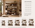 S-Shaped Bookcase – Sculptural Solid Wood Display Shelf