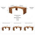 Live Edge L-Shaped Wood Desk – Solid Wood Corner Office Desk for Home Office Decor