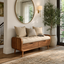 Wood Storage Bench with Cushion – Solid Wood Entryway Bench with Drawers for Home Decor