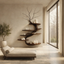 Curved Tree Wall Shelf – Modern Wooden Floating Shelves