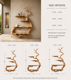 Tree Branch Wall Shelf – Sculptural Solid Wood Display Shelf