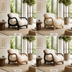 Organic Sculptural Wood Lounge Chair