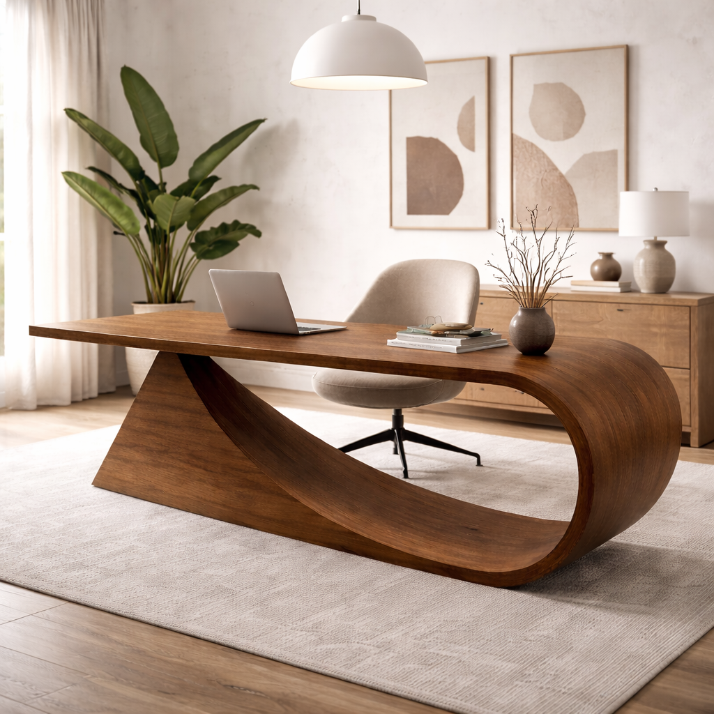 Sculptural Coffee Table – Handmade Solid Wood Table for Modern Living Room