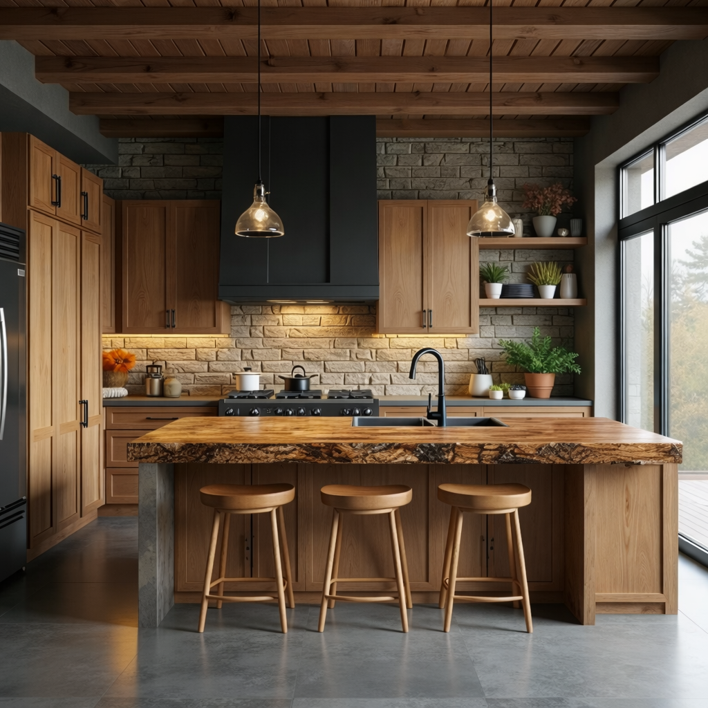 Kitchen Island Table – Solid Wood Table for Modern Kitchen