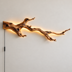 Backlit Natural Branch Wood Wall Light