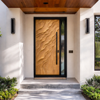Solid Wood Entry Door – Handcrafted Natural Wooden Door Design