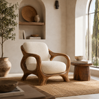 Loop Frame Sculptural Wood Lounge Chair
