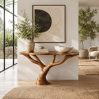 Organic Tree Branch Wood Console Table