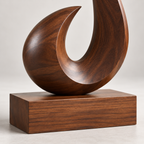 Sculptural Musical Note Wood Decor