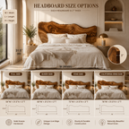 Live Edge Bed Frame – Solid Wood Bed with Natural Headboard