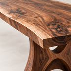 Sculptural Live Edge Wood Dining Table