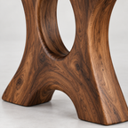 Sculptural Arch Base Wood Dining Table