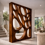 Decorative Room Divider – Solid Wood Modern Panel for Living Room Decor