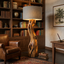 Live Edge Floor Lamp – Solid Wood Standing Light for Living Room Decor