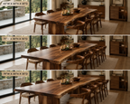 Live Edge Dining Table – Solid Wood Table for Dining Room