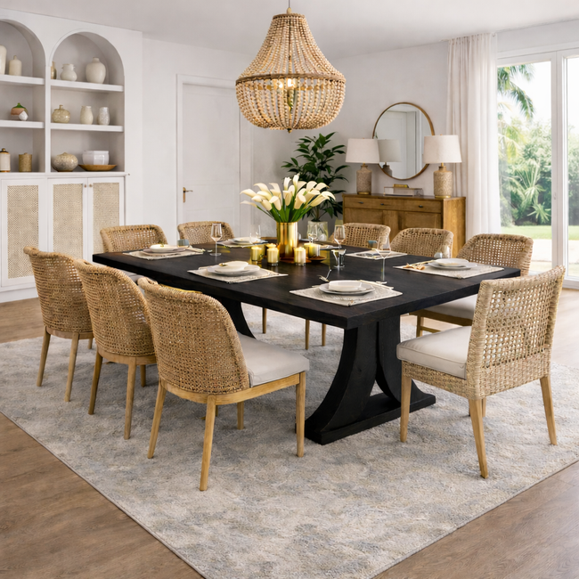 Handmade Wooden Dining Table | Modern Solid Wood Dining Furniture Main Image