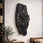 Live Edge Wall Clock – Solid Wood Rustic Clock for Modern Farmhouse Decor