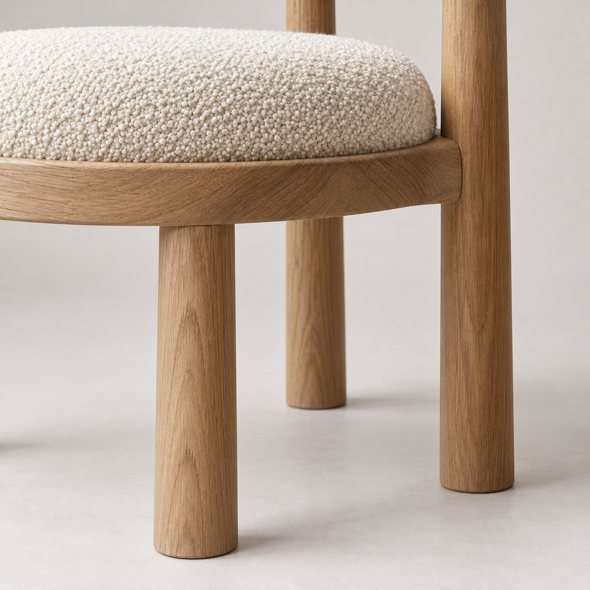 Donut Back Bouclé Dining Chair