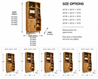 Wood Bathroom Storage Cabinet – Solid Wood Linen Cabinet with Shelves for Bathroom Decor