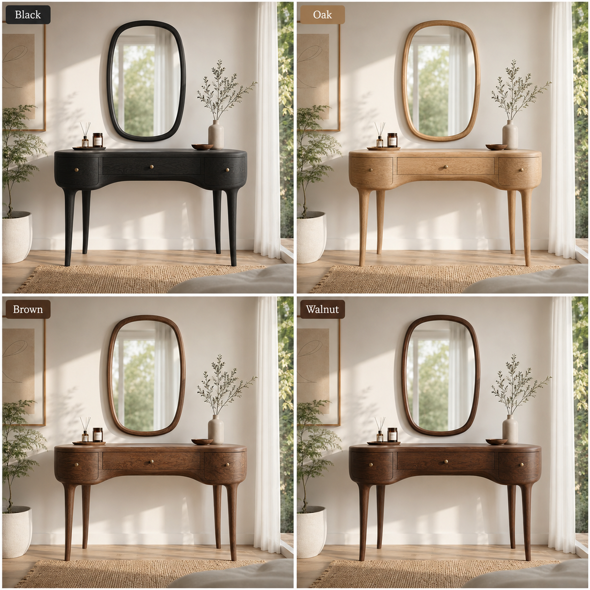 Makeup Vanity Table – Solid Wood Vanity with