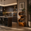 Corner Bar Shelf – Solid Wood Wine Storage Shelf for Home Bar