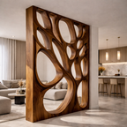 Decorative Room Divider – Solid Wood Modern Panel for Living Room Decor