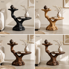 Tree Stump Side Table – Solid Wood Accent Table for Living Room