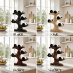 Tree Branch Wood Wine Rack – Solid Wood Bottle Display Stand for Dining Room Decor