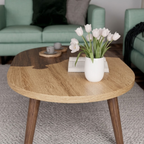 Two-Tone Puzzle Wood Coffee Table