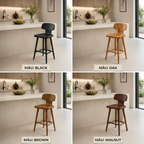 Wood Bar Stool – Solid Wood Counter Chair for Kitchen Island Decor