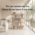 Geometric Bookcase – Solid Wood Display Shelf for Living Room