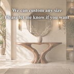 Organic X-Base Console Table – Sculptural Solid Wood Table