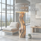 Live Edge Floor Lamp – Solid Wood Standing Light for Living Room Decor