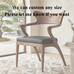 Sculptural Dining Chair – Solid Wood Accent Chair with Cushioned Seat