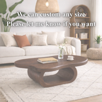 Oval Coffee Table – Sculptural Solid Wood Table for Living Room