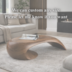 Wave Coffee Table – Sculptural Solid Wood Table for Luxury Living Room