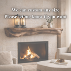 Live Edge Mantel Shelf – Rustic Solid Wood Fireplace Shelf