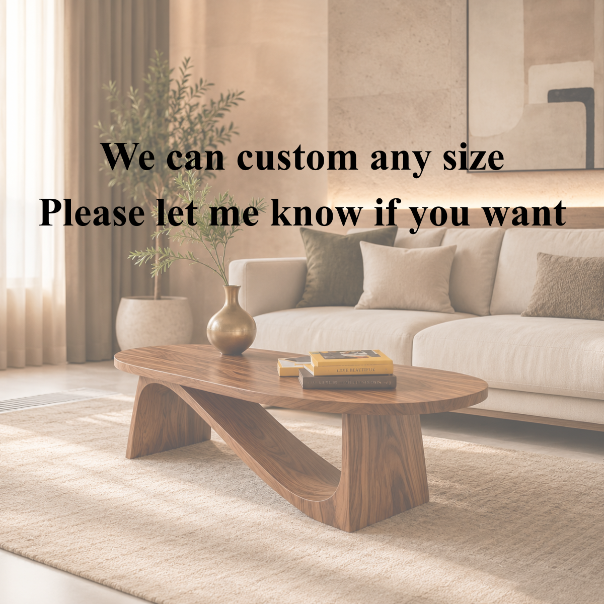 Triangle Coffee Table – Sculptural Solid Wood Table for Living Room
