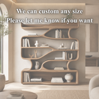 S-Shaped Bookcase – Sculptural Solid Wood Display Shelf
